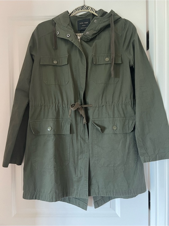 Love Tree Jackets & Blazers - Love Tree Hooded Utility Anorak in Olive